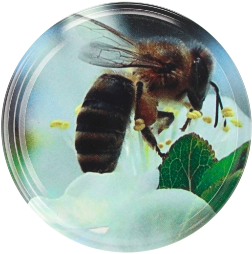 Couvercle de conserve Twist-Off 82/6 abeille sur une fleur - 750 pièces