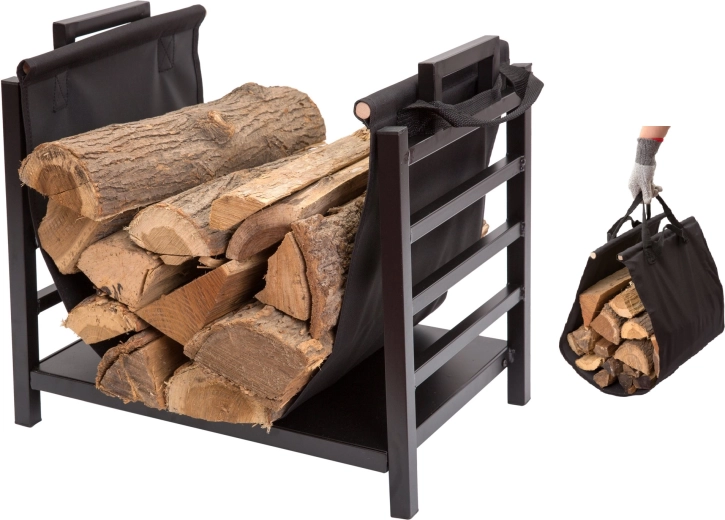 Porte-bûches amovible pour un transport rapide du bois