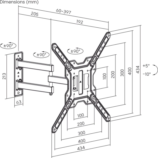 Réglage confortable de l’angle de visionnage