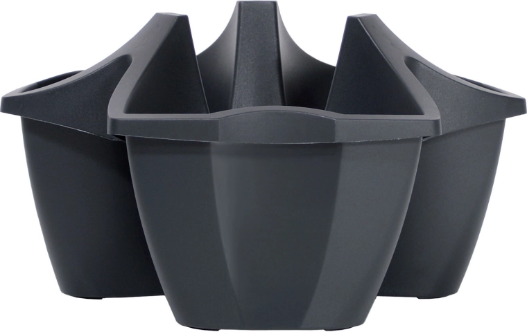 Pot de fleurs Crown 48 cm anthracite