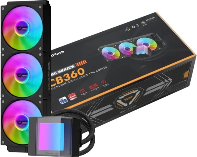 Refroidissement liquide CPU DarkFlash CB360 ARGB 360 mm noir