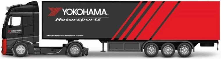 Modèle en métal du camion Mercedes-Benz Actros avec remorque