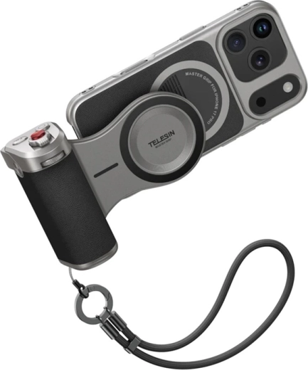 Support Telesin Master Grip avec powerbank pour iPhone 17 Pro Max