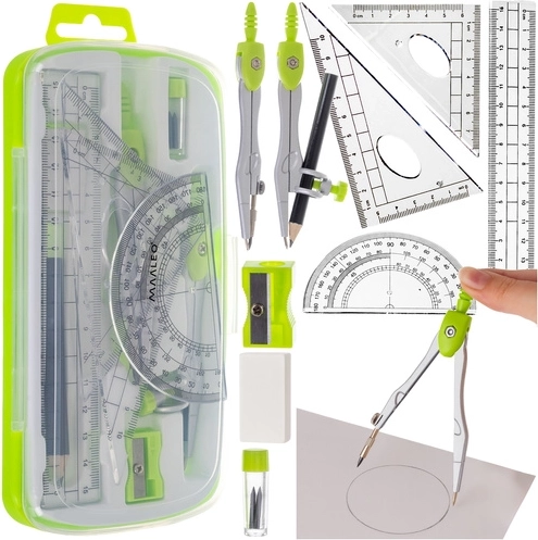 Set de géométrie Maaleo 10 pièces