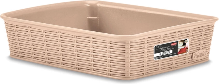 Panier en plastique Elegance – Beige