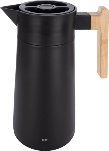 Thermos verseuse 2,1 l noire en acier inoxydable avec isolation sous vide