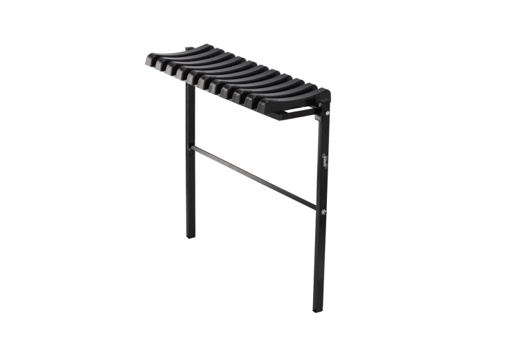 Banc de cimetière pliant 68 cm noir