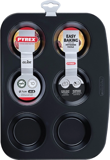 Moule à muffins PYREX, 6 pcs, 6 × 3,5 cm