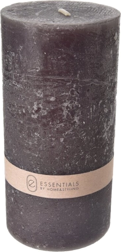 Bougie cylindrique noire 320 g, 14 cm