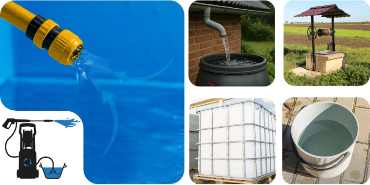 Pompe auto-amorçante en aluminium – puise l’eau même depuis un tonneau