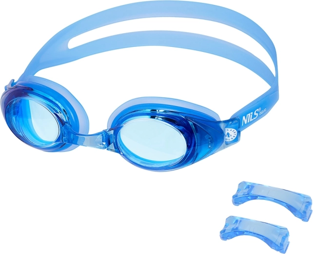 Lunettes de natation NILS Aqua bleues avec anti-buée et protection UV