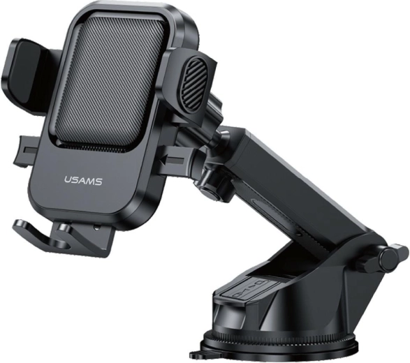 Support de téléphone pour voiture USAMS One-touch pour pare-brise et tableau de bord, noir