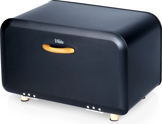 Boîte à pain en métal noire 35,5 × 21 × 23,5 cm Vilde