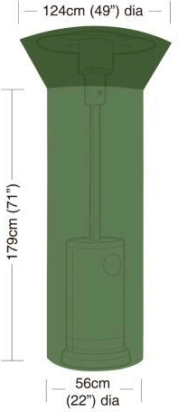 Bâche de protection pour chauffage de jardin en PE, verte