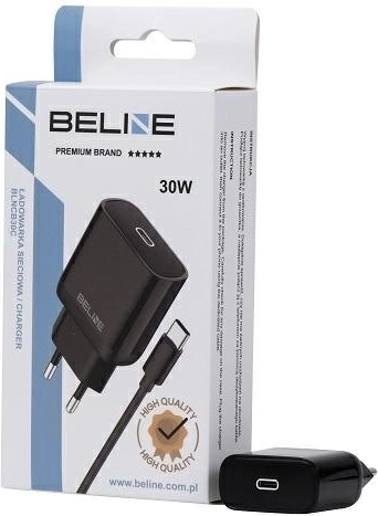 Chargeur secteur 30 W GaN USB‑C + câble USB‑C – Noir