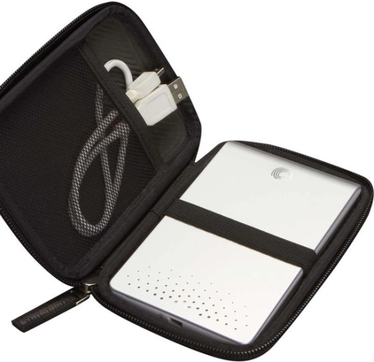 Rangement organisé du disque et du câble