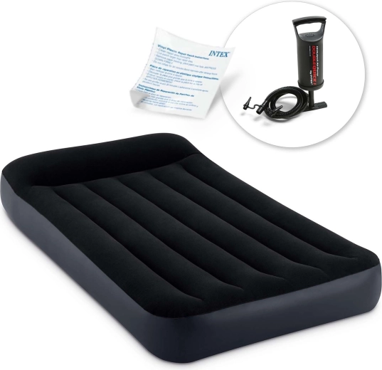 Matelas gonflable Intex avec pompe à piston manuelle 191 × 99 × 25 cm