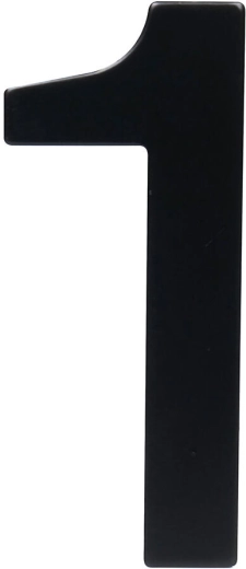 Numéro de maison 1, 95 mm, inox, noir mat