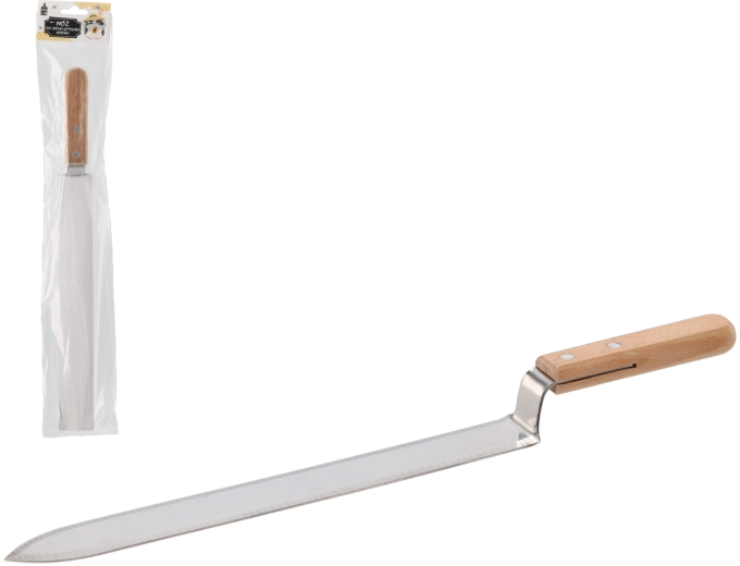 Couteau à désoperculer le miel avec manche en bois
