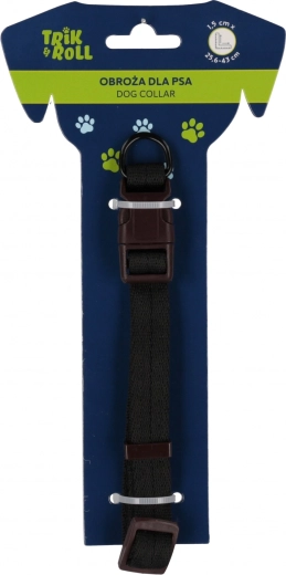 Collier réglable noir pour chien