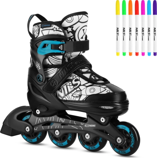 Patins à roulettes pour enfants 4-en-1 NILS Extreme Tinty verts – S (31-34)