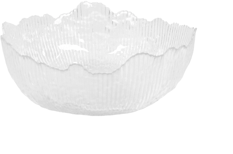 Saladier en verre Edges carré 20 × 20 cm
