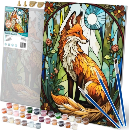 Peinture par numéros 40 × 50 cm – renard MASSIDO