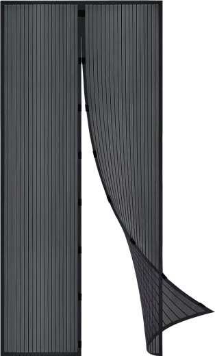 Moustiquaire magnétique pour porte 212 × 100 cm, noire