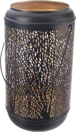 Bougeoir TREE en métal noir et or 23 cm