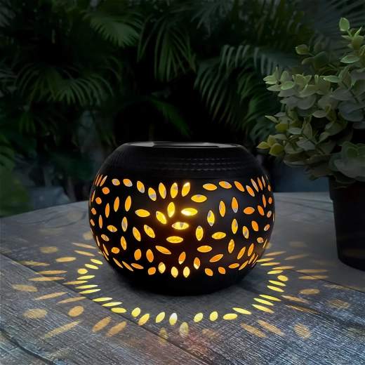 Lampe décorative solaire avec effet de flamme