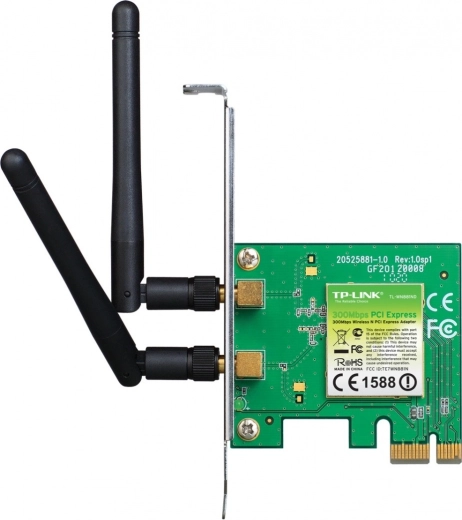 Carte WiFi sans fil N300 PCI-E avec deux antennes