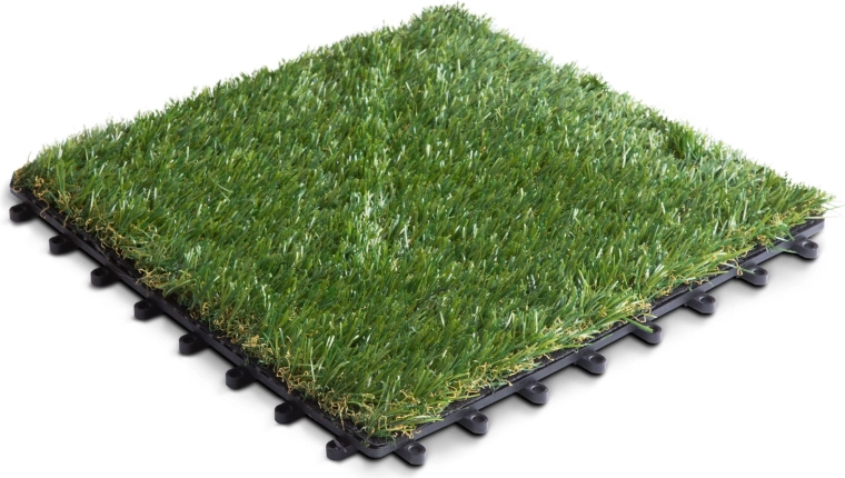 Dalles avec gazon artificiel 30 × 30 cm, 11 pièces