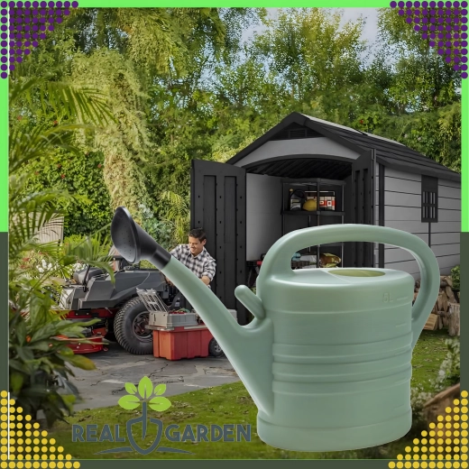 Arrosoir de jardin 5 l ovale en plastique avec pomme