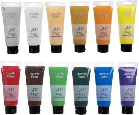 12 teintes vives et mélangeables