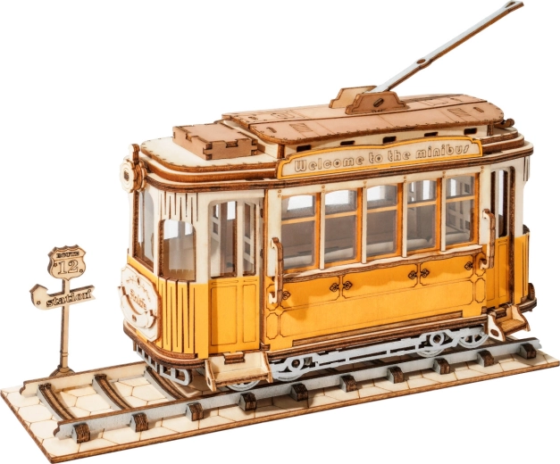 Puzzle 3D en bois Robotime Rolife tramway