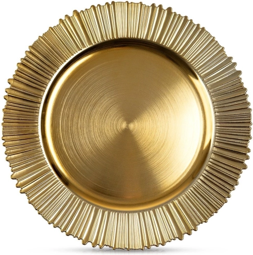 Sous-assiette décorative dorée 33 cm