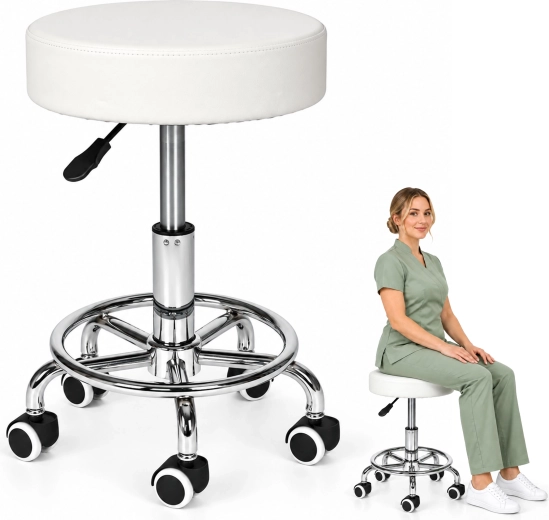 Tabouret cosmétique roulant et pivotant ModernHome noir