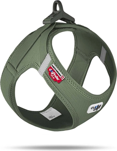 Harnais Curli pour chien avec boucle Air-Mesh moss, taille XL (12–18 kg)