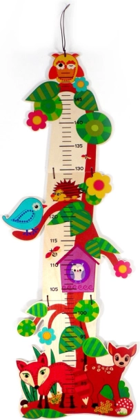 Toise murale en bois pour enfant – animaux de la forêt HESS