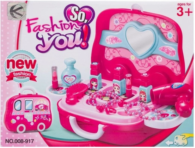 Coffret de toilette avec accessoires de beauté dans une valisette – 19 pièces