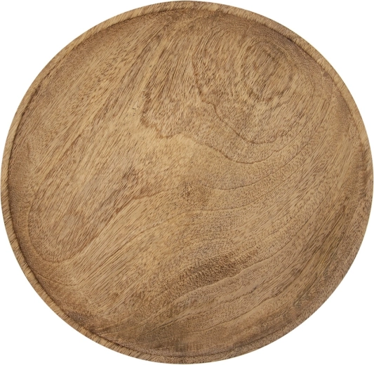 Plateau de service rond Orion en bois de manguier 30 cm