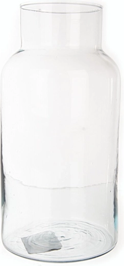 Vase en verre recyclé transparent 30 cm