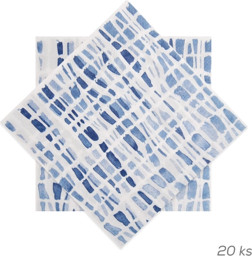 Serviettes en papier à motif de lignes 33 × 33 cm, 20 pcs