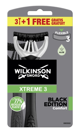 Wilkinson Xtreme 3 Black Edition rasoir jetable 3+1 pcs