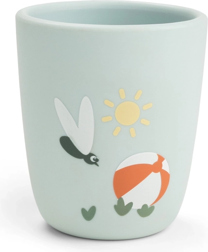 Done by Deer mini gobelet en silicone Playground bleu