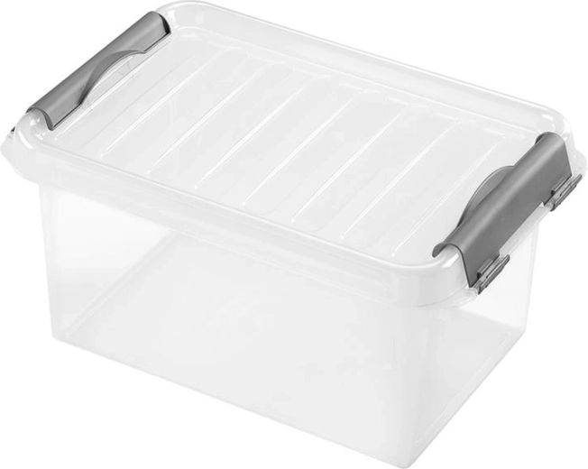 Boîte de rangement en plastique avec couvercle 4 l
