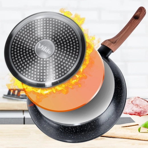 Fond induction et répartition homogène de la chaleur