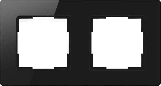 Cadre Avatto pour 2 modules TS20, noir