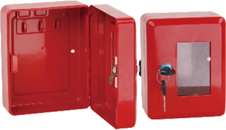Boîtier coupe-feu pour clé avec marteau, rouge 150 × 120 × 80 mm