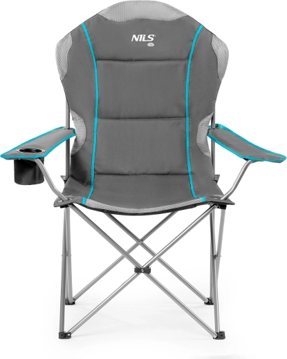 Fauteuil de camping pliant NILS Camp NC3080 gris clair